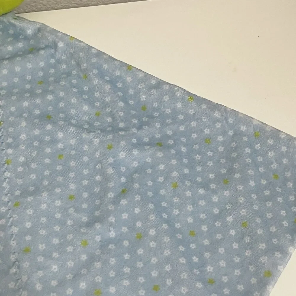 Precious Firsts by Carter's Frog Security Blanket Lovey Rattle Green Blue Floral